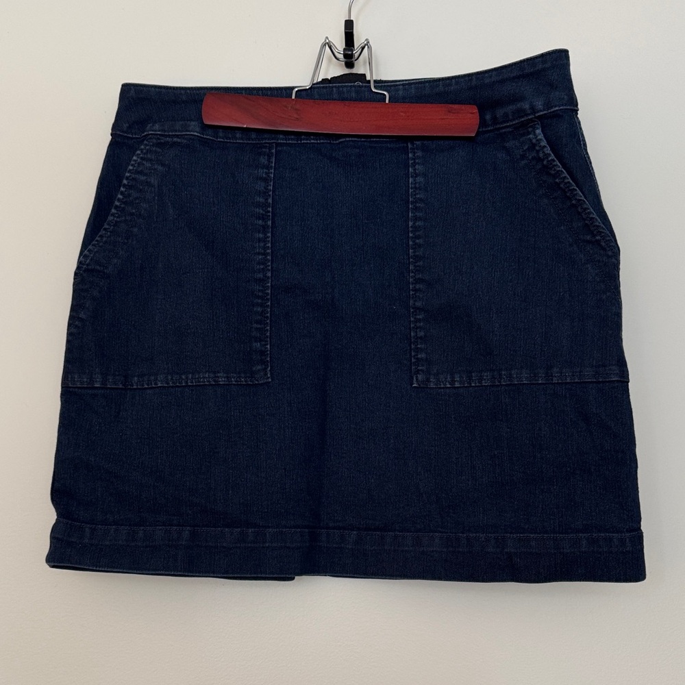 LOFT Dark Blue Denim Skirt